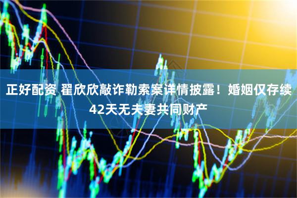 正好配资 翟欣欣敲诈勒索案详情披露！婚姻仅存续42天无夫妻共同财产