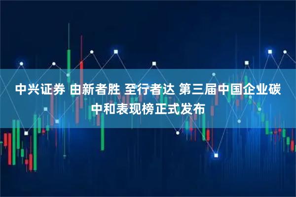 中兴证券 由新者胜 至行者达 第三届中国企业碳中和表现榜正式发布